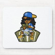 Cash Out Blue Mouse Pads
