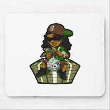 Cash Out Brown Mouse Pad