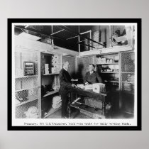 Cash Room in the US Treasury Vault 1912 Poster