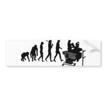 Cashier till operator supermarket staff gear bumper stickers