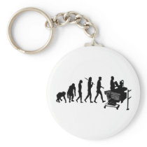 Cashier till operator supermarket staff gear key chain