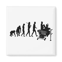 Cashier till operator supermarket staff gear magnets