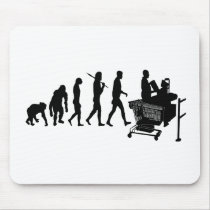 Cashier till operator supermarket staff gear mouse pad
