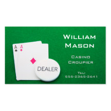 Casino Croupier / Dealer, Aces - Business Cards