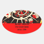 Casino Gambler Address Label Sticker