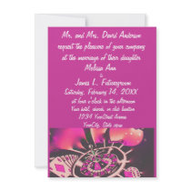 Casino Gambler Theme Wedding Invitation Pink