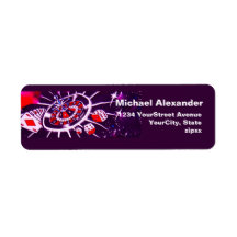 Casino Gambling Dice, Cards, Roulette Design Return Address Label