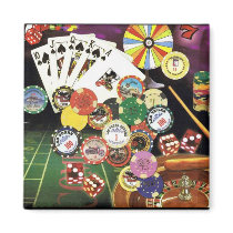 Casino Gambling - Poker, Craps, Roulette Refrigerator Magnet