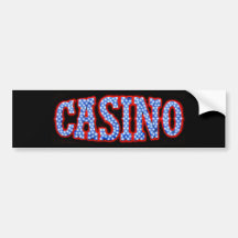 Casino in Red White & Blue Bumper Stickers