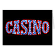 Casino in Red White & Blue Greeting Cards