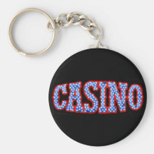 Casino in Red White & Blue Keychains