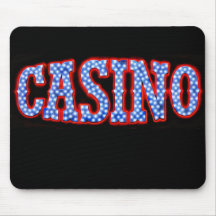 Casino in Red White & Blue Mouse Pads