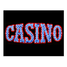Casino in Red White & Blue Postcard