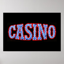 Casino in Red White & Blue Poster