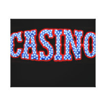 Casino in Red White & Blue Stretched Canvas Prints