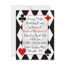 Casino Night Birthday Invitation