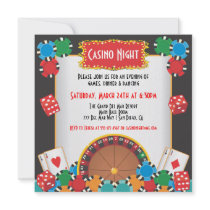 Casino Night Party Event Invitation