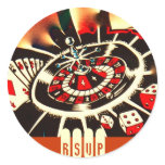 Casino Party RSVP stickers