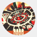 Casino Party RSVP Stickers