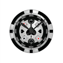 Casino Poker Chip Wall Clock