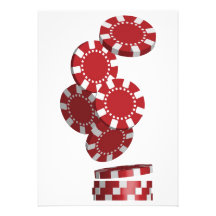 Casino / Poker Chips Personalized Announcement