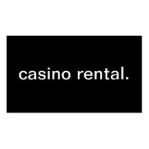 Casino Rental Business Card