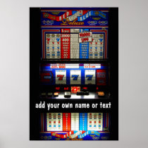 Casino Slot Machine Lucky 7  Personalized Posters