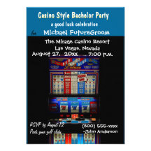 Casino Style Bachelor Party Custom Announcements
