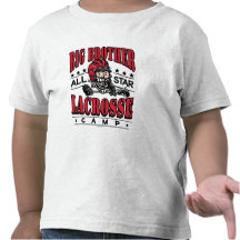 Casque de rouge de lacrosse de frère t-shirt