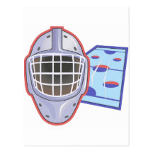 Casques d'hockey carte postale