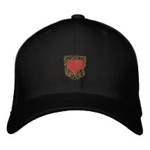 Casquette brodé en filigrane de coeur unisexe d'am casquette de baseball