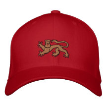 Casquette brodé par lion effréné royal chapeau brodé