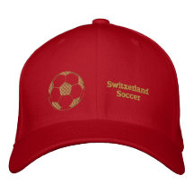 Casquette de fans brodé par football de la Suisse  Casquette Brodée