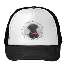 Casquette du garçon du papa noir de labrador retri