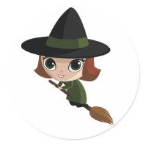 Cassandra The Witch Round Sticker