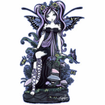 "Cassandra" Violet Blue Butterfly Fairy Art Photo Sculpture