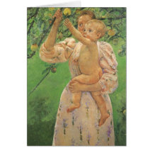 Cassatt's Child Picking Fruit Card