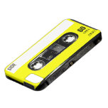 Cassette jaune de cru d'étiquette étui iPhone 5