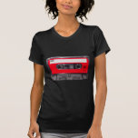 cassette rouge d'étiquette des années 80 t-shirt