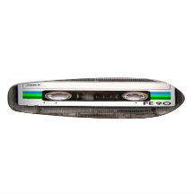 Cassette Tape Green Skateboard Oldschool