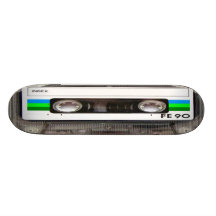 Cassette Tape Green Skateboard Pro