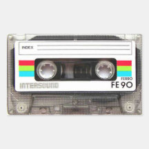 Cassette Tape Rectangular Stickers