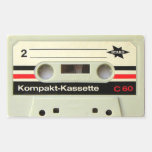 Cassette Tape White Rectangular Stickers