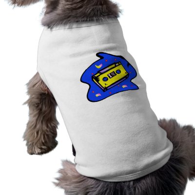 Cassette Tape Yellow and Blue Dog Clothing by MusicianEvents
