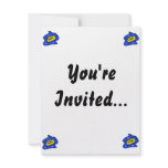 Cassette Tape Yellow and Blue Custom Invitations