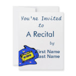 Cassette Tape Yellow and Blue Personalized Invitation