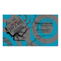 Cassette Tapes DJ Disc Jock Business Card