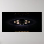 Cassini Catches Saturn Backlit Print