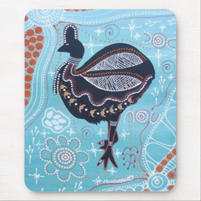 Cassowary Dreaming Mouse Mat by NovyNovy