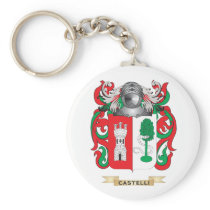 Castelli Coat of Arms (Family Crest) Keychains